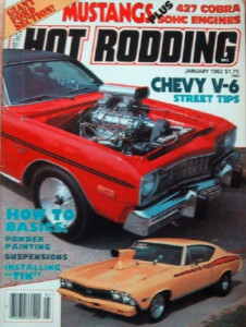 POPULAR HOT RODDING 1982 JAN - SHELBY & MUSTANG SPECIAL,GALE